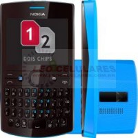 Celular Nokia Asha 205 Dual Chip, Câmera VGA, Bluetooth, Preto/Azul